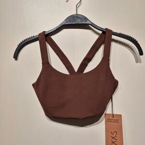 Girlfriend Collective Sports Bra Cross Back Brown NWT XXS